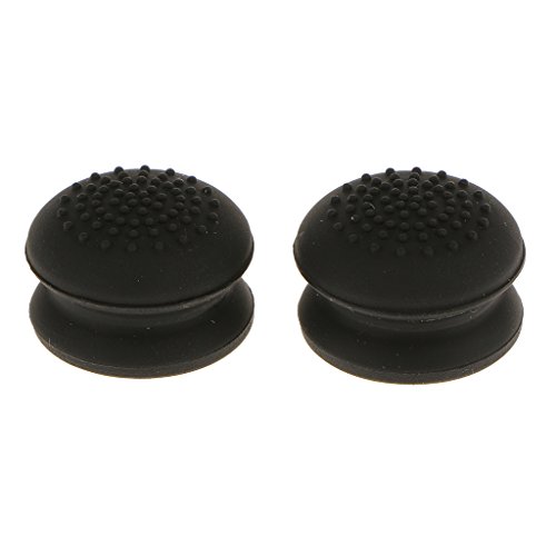 Generic 2pcs Aufsätze Thumb Grip Stick Kappe CAPS Pack für PS2, PS3, PS4, Xbox 360, Xbox One, Wii U Controller – Schwarz, one size - 2
