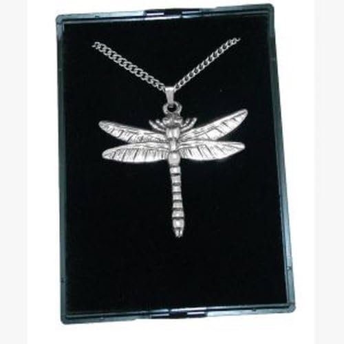 Fine Quality English Pewter Pendant Necklace Gift, Dragonfly Design