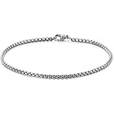 Trend Collection Silver Blackproof Steel Silver Albanian Chain Knitted Model slim Men's Bracelet