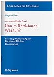 Neu im Betriebsrat - Was tun?: Grundbegriffe/Kernaufgaben, Rechte und Pflichten, Gremienarbeit by