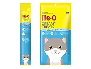 Me-O Creamy Treats with Chicken and Liver for Cats and Kittens - Pack of 5