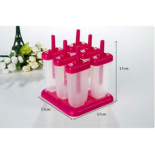 Delmkin 6 St. Eis am Stiel Formen Eisformen 6 Stück Eiscreme Formen für Kinder (Grün) - 5