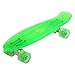 Produktbild MARONAD 57cm Mini Cruiser board Retro Skateboard mit LED Leuchtrollen und Aluminium Trucks ABEC-7 Classics