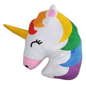 Cojín decorativo de peluche Unicornio