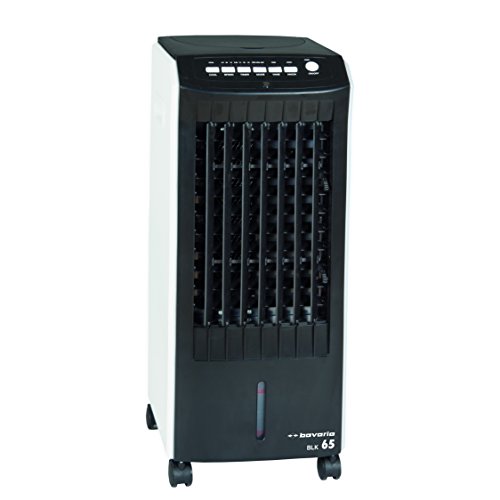 bavaria Luftkühler BLK 65 (65 W, 6,5 l Wasserbehälterinhalt, Timerfunktion, inkl. 2 Kühlakkus und 4 Lenkrollen)