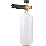 Snow Foam Lance Pressure Washer Soap Foamer Adjustable Foam Cannon with Sprayer Nozzle, Soap Dispenser Bottle 1L and Male Thr