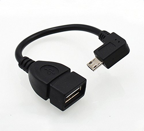 DaoRier USB OTG Kabel Typ-B Stecker Gewinkelt 2.0 Typ-A Buchse Mobiltelefon-Datenleitung 11cm 1 Stück - 3