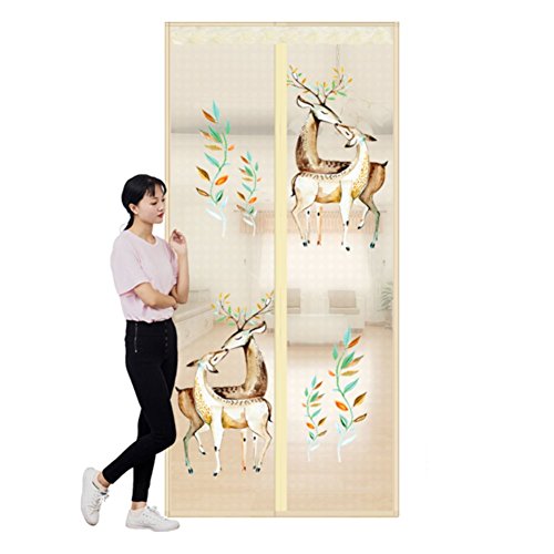 Preisvergleich Produktbild YUNJIE Magnet fliegengitter tür, Full-Frame Velcro Mücken Fliegen Insekten fernzuhalten Schließen sie automatisch Französisch tür Terrassentür Balkontür-G 110x220cm(43x87inch)