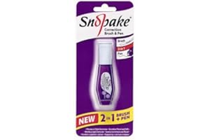 Snopake Twin Tip Correction Brush and Pen, 2-in-1, White, Plastic Wand, Natural Hair, Cosmetic Brush, Concealing