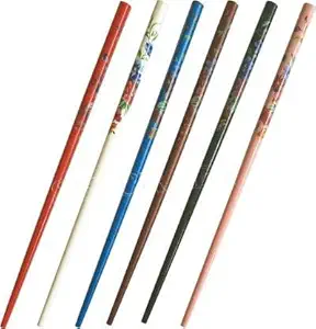 Kashishs Wooden Golden Flower Hair Pin Juda Stick Combo for Women (Multicolour) - Pack of 6