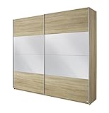 Schrankinnendekor in Textline, der Kleiderschrank bietet durch seine Höhe von 230 cm sehr viel Stauraum
