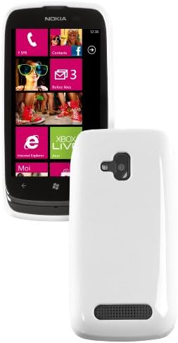 Works with Nokia Licensed TPU Case Cover for Nokia Lumia 610 - White