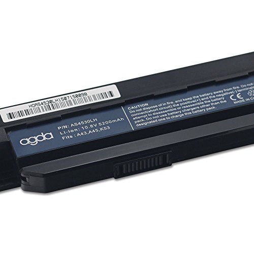 AGDA®6 Cell Laptop Battery for ASUS A32-K53 A42-K53 K53 K53E K84L P54 X53S X53E 10.8v 5200mah 56WH Black 18 month warranty - 3