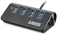 Anker AK-A7507011 USB 3.0 4-Port Compact Aluminum Hub with 2-Foot USB 3.0 Cable