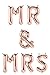 Produktbild XXL Folien-Ballons MR & MRS rosé-Gold Buchstaben-Girlande Luft-Ballons Schriftzug Höhe 35cm Hochzeits-Deko-Ration Zubehör Accessoires Hochzeit Feier Raum-Deko Banner Location