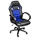 Produktbild TecTake® Sportsitz Chefsessel Stuhl Bürostuhl Drehstuhl Racing Racer Schalensitz schwarz-blau