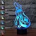Produktbild Jinson well 3D Wolf Nachtlicht Lampe optische Nacht licht Illusion 7 Farbwechsel Touch Switch Tisch Schreibtisch Dekoration Lampen perfekte Weihnachtsgeschenk Acryl Flat ABS USB Spielzeug