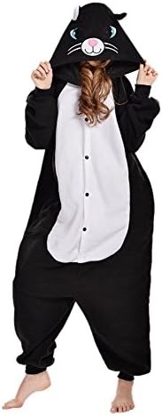 Unisex Winter Warm Flannel Cartoon Animal Sleepwear Unicorn Panda Giraffe Onesies Kigurumi Adult Carnival Halloween Cosplay Costome Fancy Nightwear Loungewear Sleepsuit - KEYSHINE
