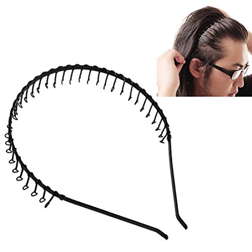 Metal Wire Comb Sports Alice Band Hair Headband Home Fashion Black by ASTrade - 2