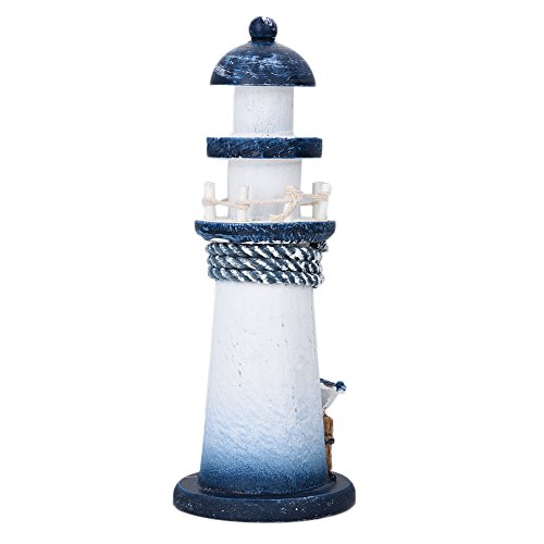 LianLe Leuchtturm mit Fischernetze Schale Deko Mittelmeer Stil Haus Deko (A: Möwe) - 4