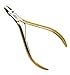 Viba Professional Gold-Plated Carbon Steel Cuticle Nippers, French Handle D555, Single Spring, 6mm Jaw (Full Jaw)