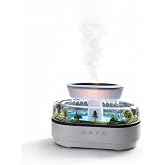 Yağmur Damlası Efektli Hava Nemlendirici ve Aroma Dif&uuml;z&ouml;r, Doğa Ses Modları, LED Ambiyans Işıklı, Sessiz &Ccedil;alışma, Dekoratif T