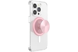 PopSockets: PopGrip Round pour MagSafe - Anneau Adaptateur pour MagSafe Inclus - Support et Poignée pour Smartphone et Coques avec Un Top Interchangeable - Aluminum Dusty Rose