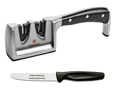 Wüsthof Messerschärfer 4348 + Edelstahlstyling Universalmesser im Set