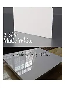 BIGIMALL White Imported Acrylic Sheet Reflective and Non Reflective Finish Background | 1 Side Matt 1 Side Glossy | Tabletop Product Photography | 12 inch x 12 inch x 1pc. |