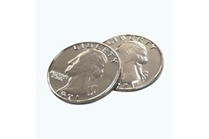 REBETOMO 1PC Double Sided Quarter Dollar (Teste) Trucchi Magici Doppia Faccia Moneta Scommessa Accessori Magici Primo Piano Street Illusioni Gimmicks Puntelli