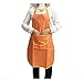 Produktbild YIFANFENGSHUN Nette Wasserdicht Küche Antifouling Anti-Öl ärmel Overalls Damen-Zuhause-Koch Hanging Neck Schürze,Orange
