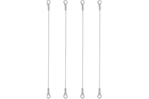 HPLIVE 4pcs 8" Cabinet Door Restraint, Stainless Steel Cabinet Restraint Cable, Flexible Braided Limiter Cable, Hinge Limiter for Chest Cupboard