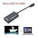 Produktbild Big-Mountain Micro USB zu HDMI TV Adapter Kurzschluss Kabel | für Fahrwerk für HTC für Sony für Samsung HDTV | Micro HDMI Adapter Verlängerungskabel (Schwarz)