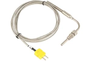 ESTINK Sondes de Capteur de Type K, Capteur de Température à Thermocouple K-type EGT Thermocouple avec Embout Exposé et Connecteur 5 mm de Diamètre Taille des Filetages 1/8" NPT