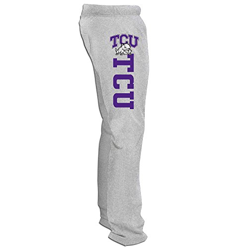 Men's TCU Horned Frogs Sweatpants Ash Running Pants