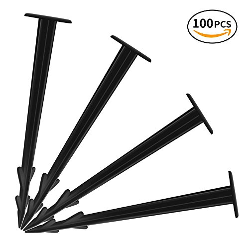 Preisvergleich Produktbild Samione Erdanker Bodenanker, Erdanker Befestigungsanker für Unkrautvlies Maulwurfnetz Allzweckplane,100 Stück