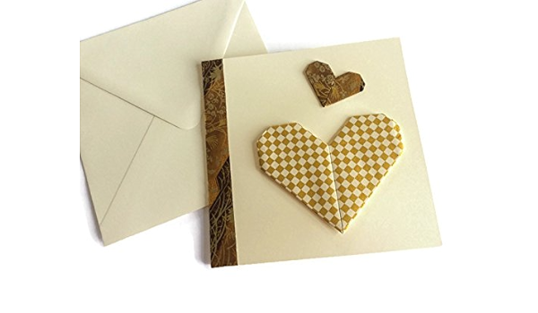 Carte Saint Valentin Coeur Origami Carte Double Origami Carte Mamie Carte Fete Des Meres Anniversaire Papier Japonais Washi Amazon Fr Produits Handmade
