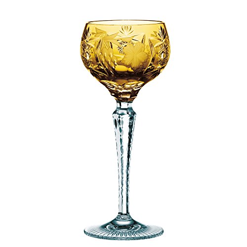 Spiegelau & Nachtmann, Weinglas mit Schliffdekoration, Kristallglas, 230 ml, Traube, 0035949-0, Bernstein, Gelb/Braun