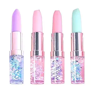 Craft New Plastic Cute Lipstick Gel Pen - for Birthday Return Gifts for Kids (Assorted) | Set of 4