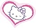 Produktbild HELLO KITTY Underwear Heart Glitter Glanz STICKER, Officially Licensed Cartoon / Hello Kitty Artwork, 3.75" x 5" - Long Lasting Sticker AufkleberDECAL