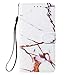 Produktbild Hülle Case für Samsung Galaxy S10e HandyHülle Leder Flip Case 3D Marmor Muster Schutzhülle Brieftasche Flipcover Tasche Ständer Magnetverschluss Kartenfach Handytasche Bookstyle Etui weisser Marmor
