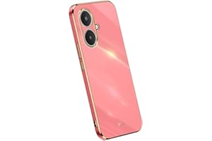 Topme Funda de Silicona para Redmi 13C 5G / Redmi 13R 5G (6.74" Inches), [ Carcasa Case de Teléfono Estilo Borde Dorado] - Rojo