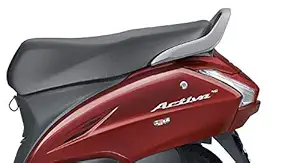 PBTA Black Scooty/Scooter Leather Seat Cover for Honda Activa 4G/ 5G