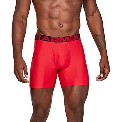 Under Armour Tech 6In 2 Pack Pantalons, Rouge, FR Fabricant : Taille Unique pour Hommes