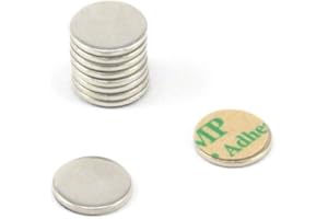 FIRST4MAGNETS Disco Acciaio Dolce Nichelato Con Autoadesivo 3M Per Arti, Mestieri, Produzione Di Modelli, Fai -Da -Te E Hobby - 10mm Dia x 1mm Di Spessore - Pacchetto Di 100