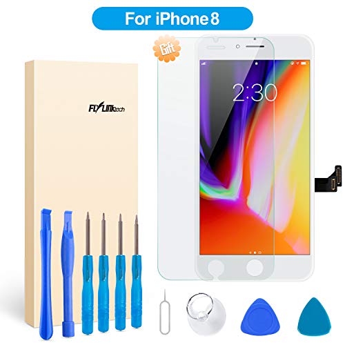 FLYLINKTECH Pantalla Táctil LCD Reemplazo para iPhone 8 Blanco 4.7