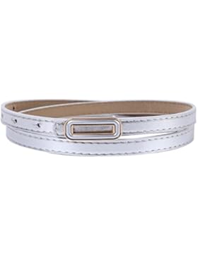 Damara Damen Einfarbig Sommer Taillengürtel Aus Kusnleder Mit Metallschnalle