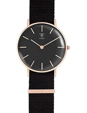 Faber Damen-Armbanduhr Analog Quarz Nylonband F200RG
