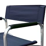 Silla de director en aluminio y poliéster azul de tela Oxford Cm 56x46xH 80
