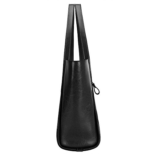 S-ZONE Frauen Echtes Leder Tote Umh  ngetasche Handtasche